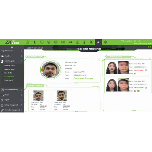 Веб-платформаZKBioSecurity-V5000